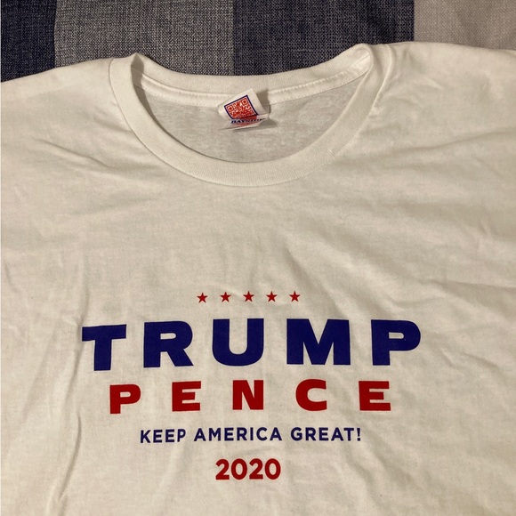 Trump Pence Keep America Great 2020 T Shirt Sz 2XL White USA - Picture 2 of 3
